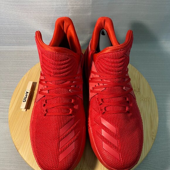 Mens Adidas Dame 3 Roots Red Octobers Sz 10.5 Mens Basketball Shoes A0403 - Picture 3 of 8